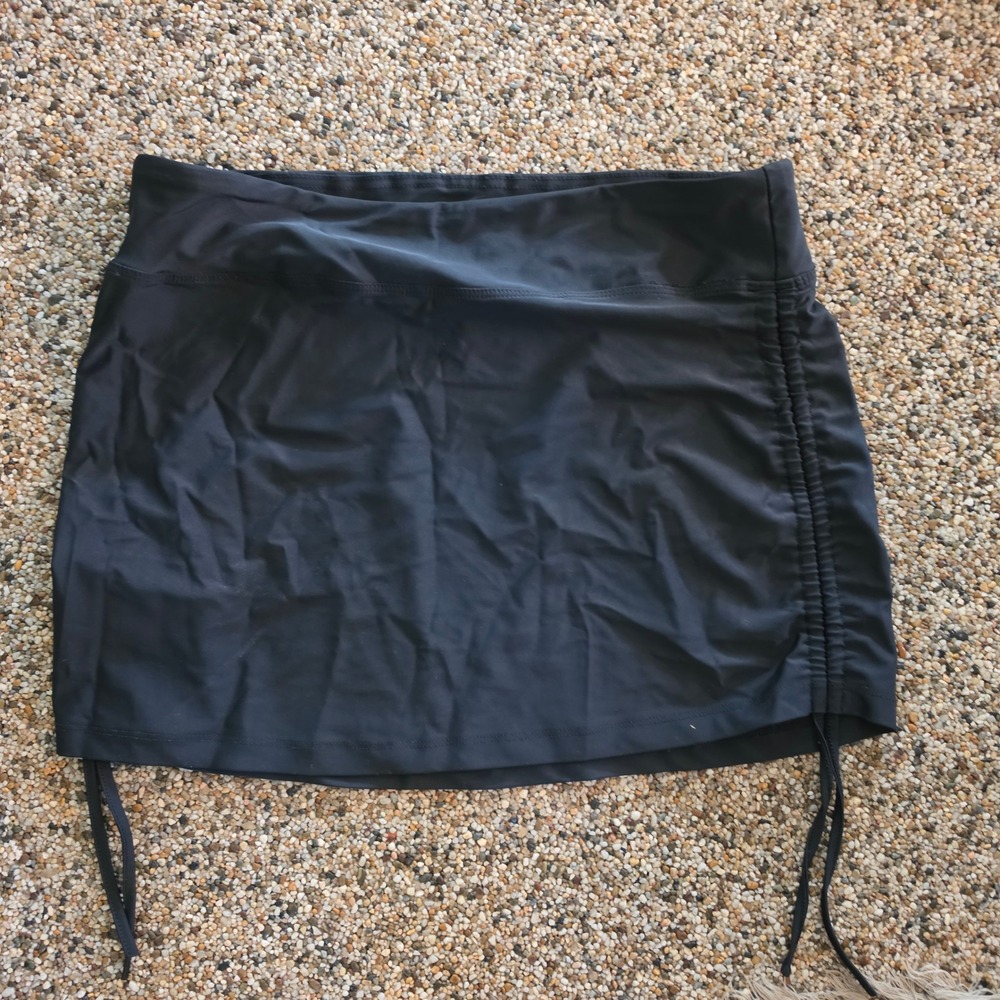 Balance Cover-Up Collection Black Ruched Side Swim Skirt Large M14832-BCDC87ST